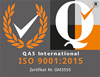 ISO 9001:2015 Zertifiziertes Qualitätsmanagementsystem